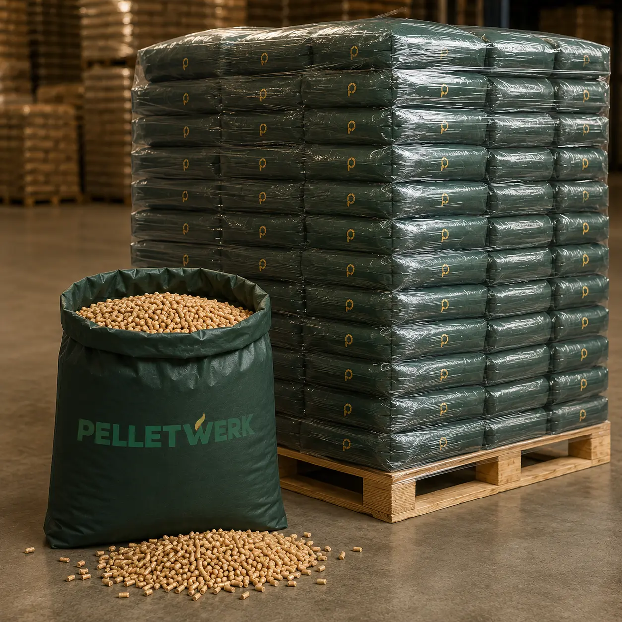 Heizfuxx Blue ENplus A1 Holzpellets 6 mm · Vorratspalette 975 kg