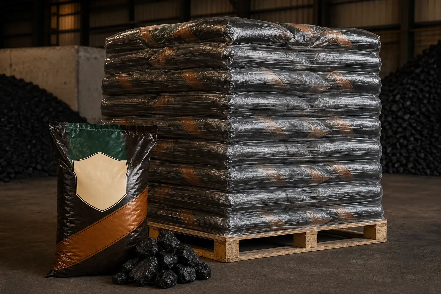 Steinkohle Nuss 25–80 mm, 26–28 MJ/kg – Palette 1.000 kg (50 × 20 kg)