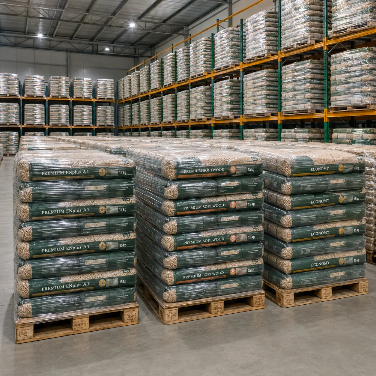 Heizfuxx Gold HD ENplus A1 Nadelholzpellets 6 mm · Palette 975 kg (65 × 15 kg)
